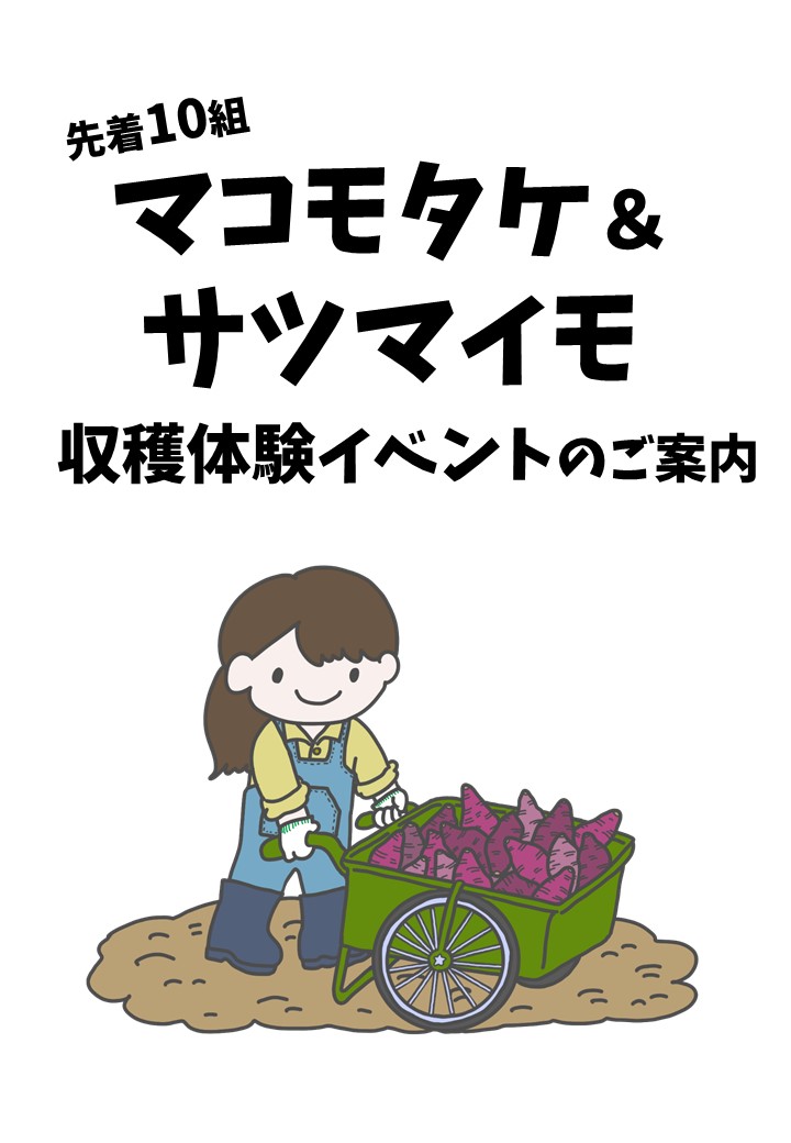 マコモタケ＆サツマイモ収穫体験イベントのご案内