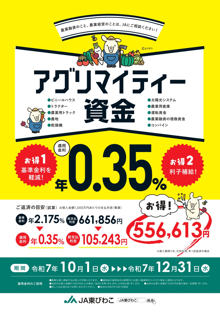 R7.10.1～アグリマイティローンチラシ