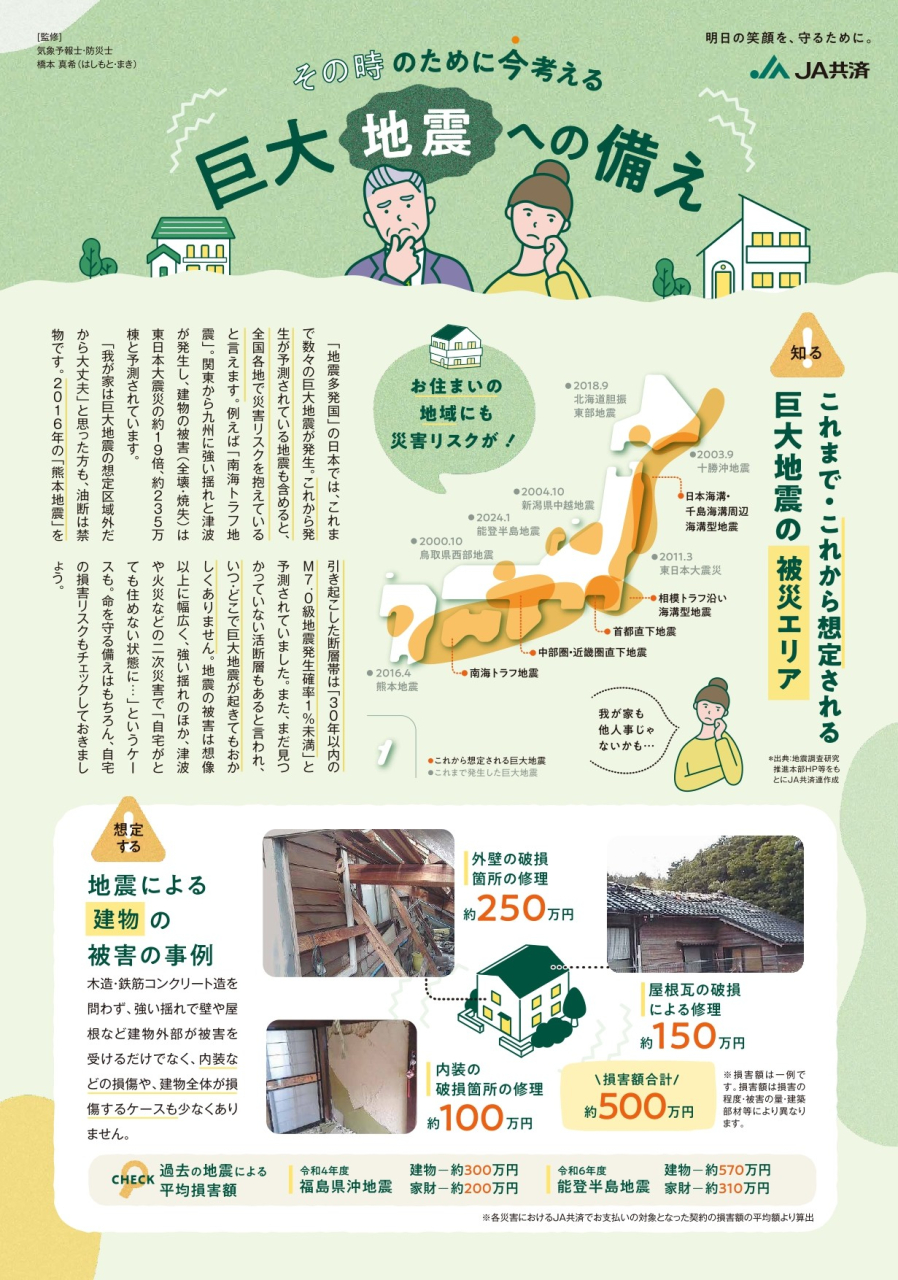 その時のために今考えよう 巨大地震への備えはお済みですか？