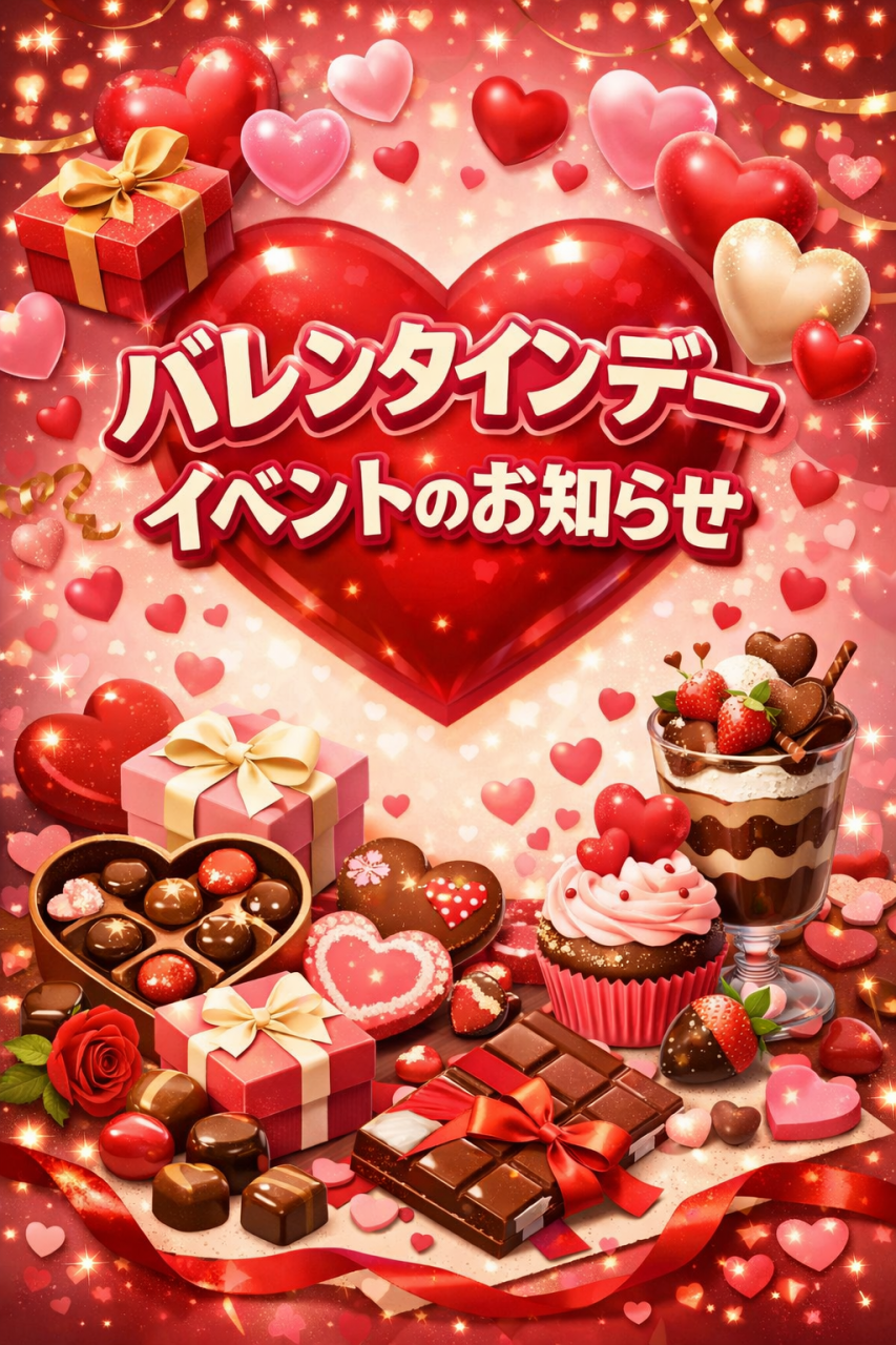 バレンタインデーイベントのお知らせ